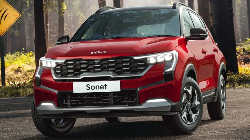 SUV Kia Sonet red